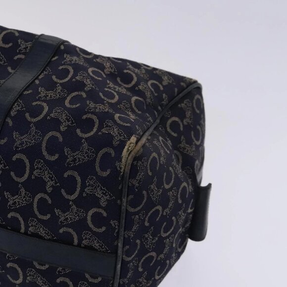 CELINE C Sulky Boston Shoulder Bag Canvas 2Set Brown Navy - Picture 8 of 16